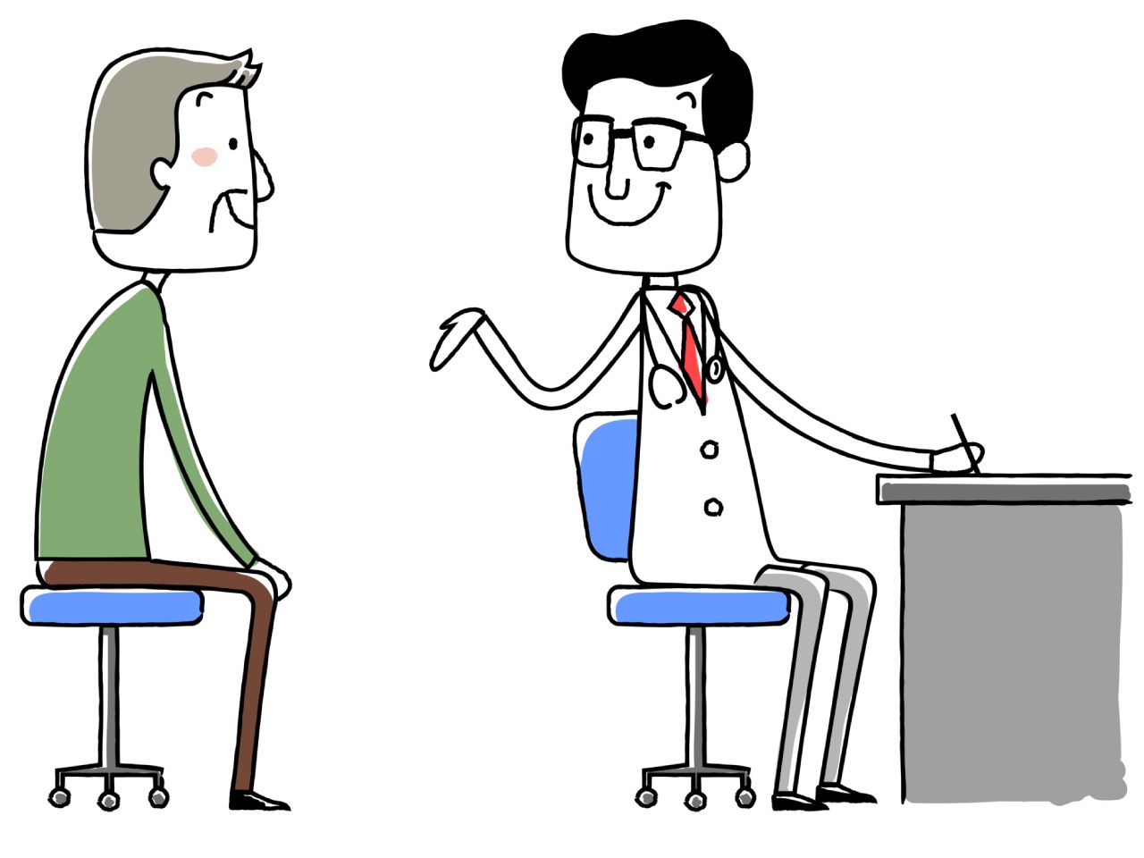 医療ソーシャルワーカーの仕事をしている人のイメージイラスト