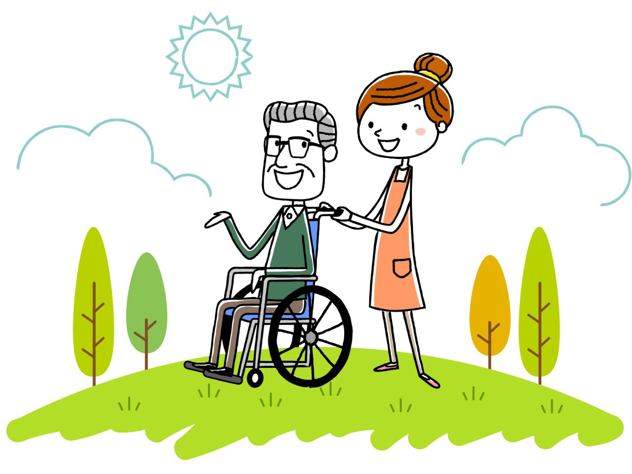 社会福祉主事の仕事をしている人のイメージイラスト