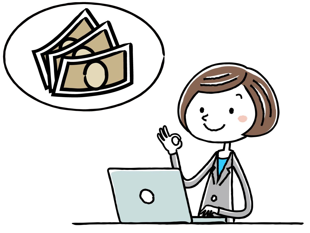 介護事務の給料のイメージイラスト