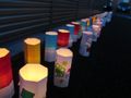 「パレス三荻野（サービス付高齢者向け住宅）」の花火大会。手持ち花火などが楽しめる。