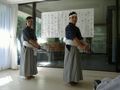 「エルダーホーム松戸」の剣舞。剣の舞が生で観賞できる。