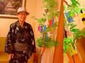 七夕の日に、ダンディーな浴衣姿できめるご入居者様