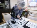 お正月に、1年の抱負を書いている入居者様