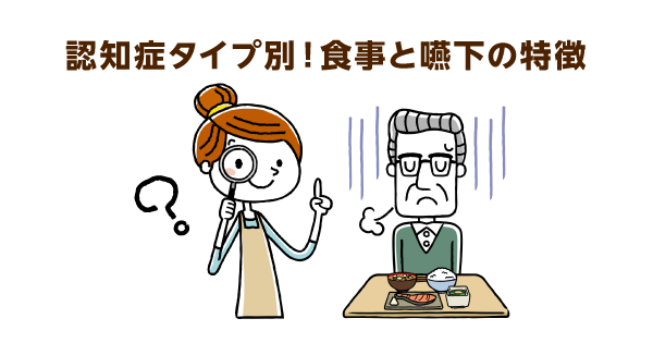 アルツハイマー型とレビー小体型の嚥下。ご本人の食事の変化や症状に応じて、「治療」でなく、「支援」をしましょう！