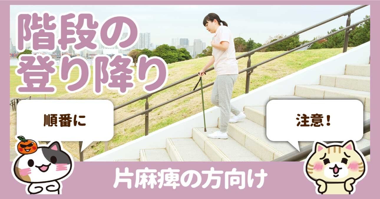 動画 片麻痺の方の階段昇降は 足を出す順番 が肝心 みんなの介護