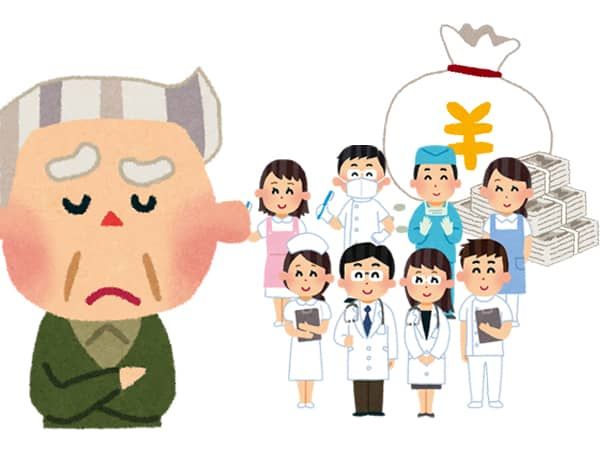 増え続ける医療費負担の現状に思い悩むおじいさん