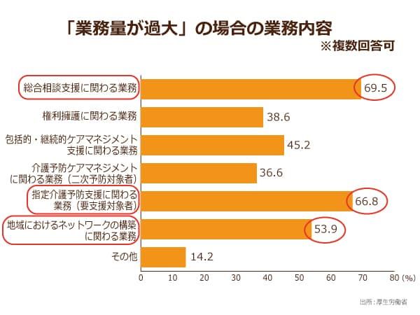 厚生労働省による業務量が過大と答えた場合の業務内容