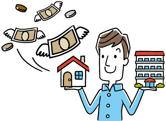 サービス付き高齢者住宅の税制面での優遇処置について考える若い男性