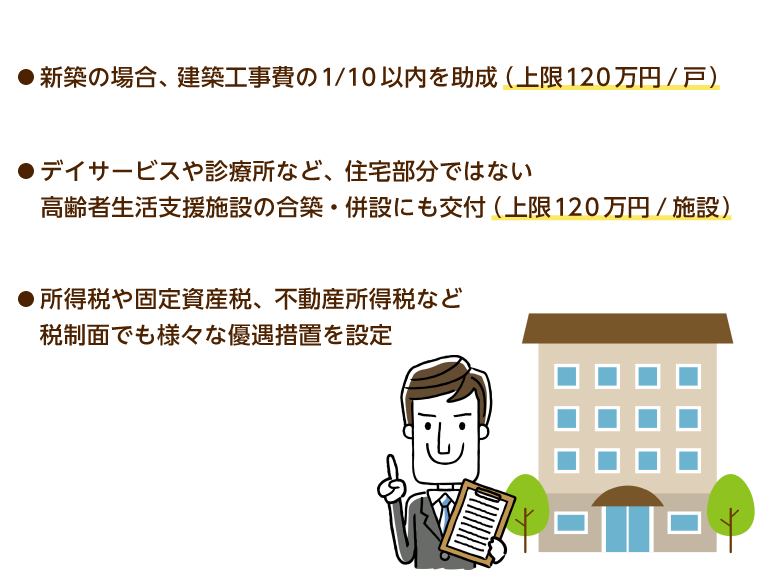 サービス付き高齢者向け住宅の設立における補助金・助成金の解説