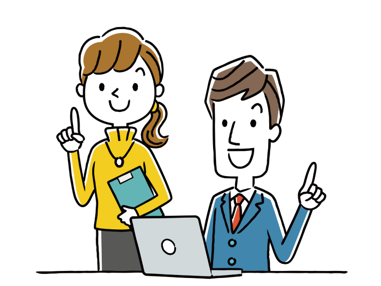 相談に乗ってくれる相談員のイメージしたイラスト