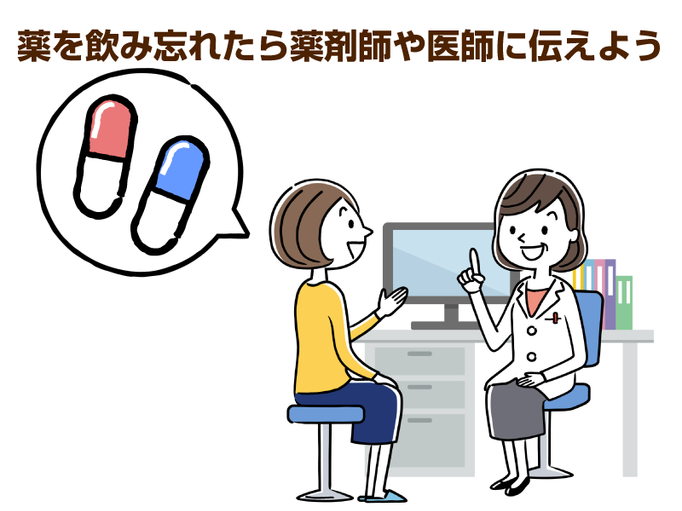 連休中 薬を飲み忘れてしまった 医師や薬剤師に遠慮せず伝えましょう 次回の処方時に薬代を節約できるかも 介護の教科書 みんなの介護