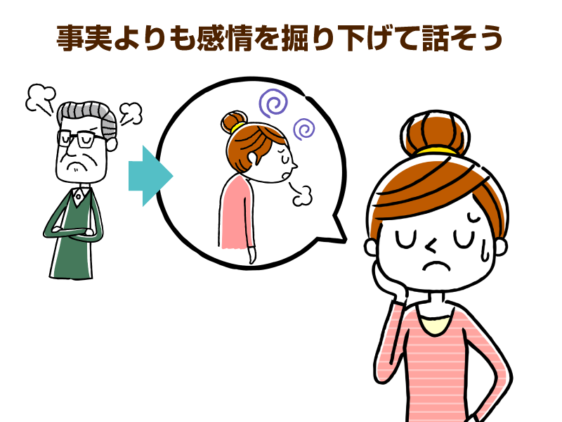 自分のストレスについて話をする若い女性