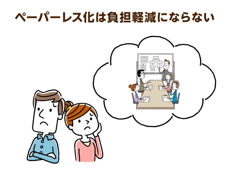 ペーパーレス化は負担軽減にならない