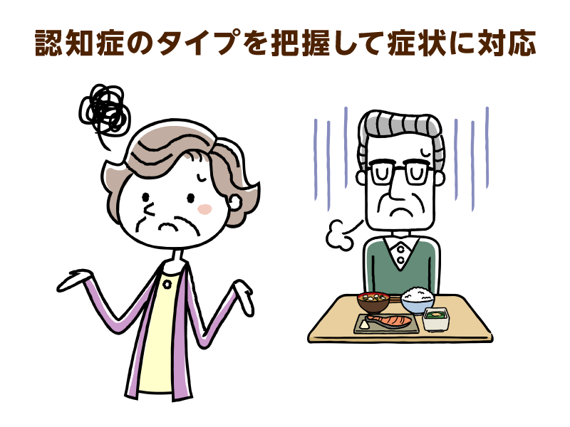 食べ物と高齢男性、不機嫌な高齢女性