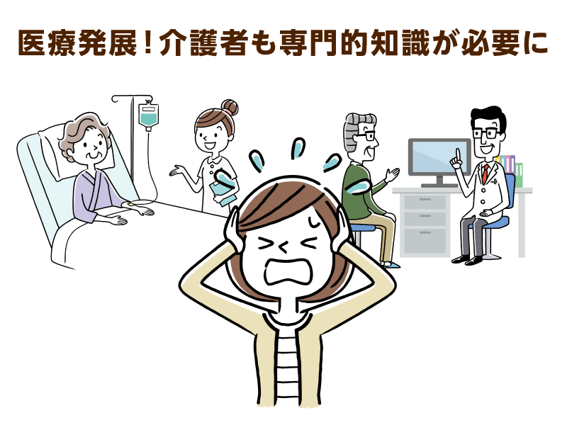 診察の様子と女性