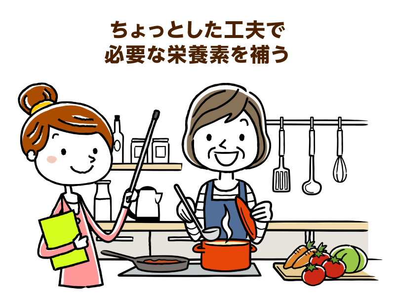 栄養素を補う簡単なメニューを公開
