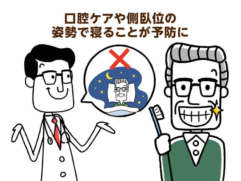 睡眠中の唾液誤嚥が要因に