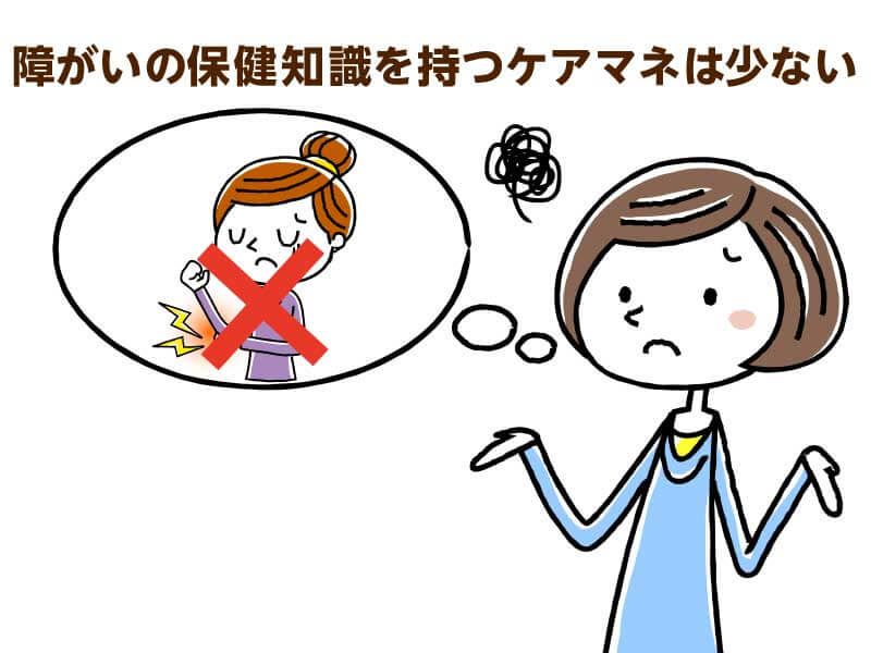 障がいの保険知識を持つケアマネは少ない
