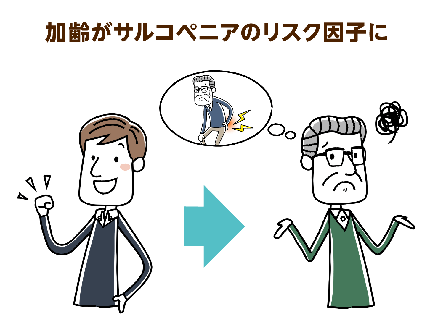 加齢がサルコペニアのリスク因子に