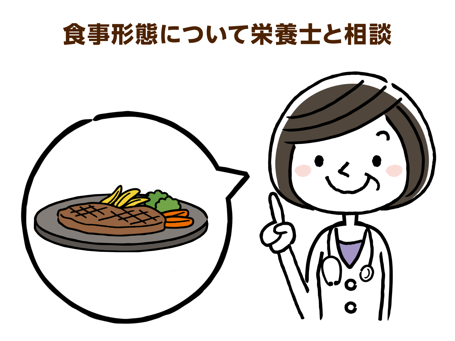 食事形態について栄養士と相談