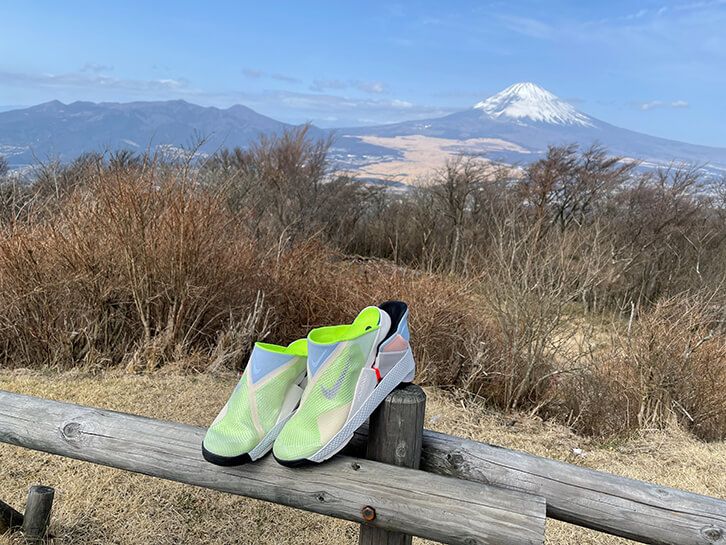 富士山とナイキゴーフライイーズ