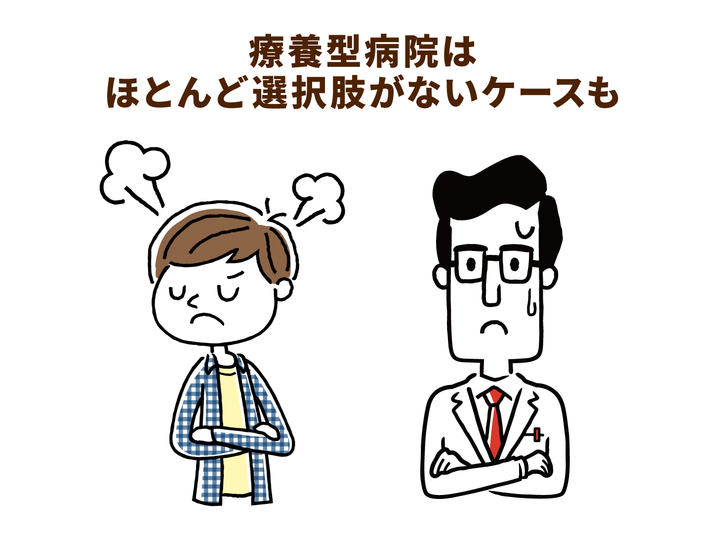 療養型病院はほとんど選択肢がないケースも