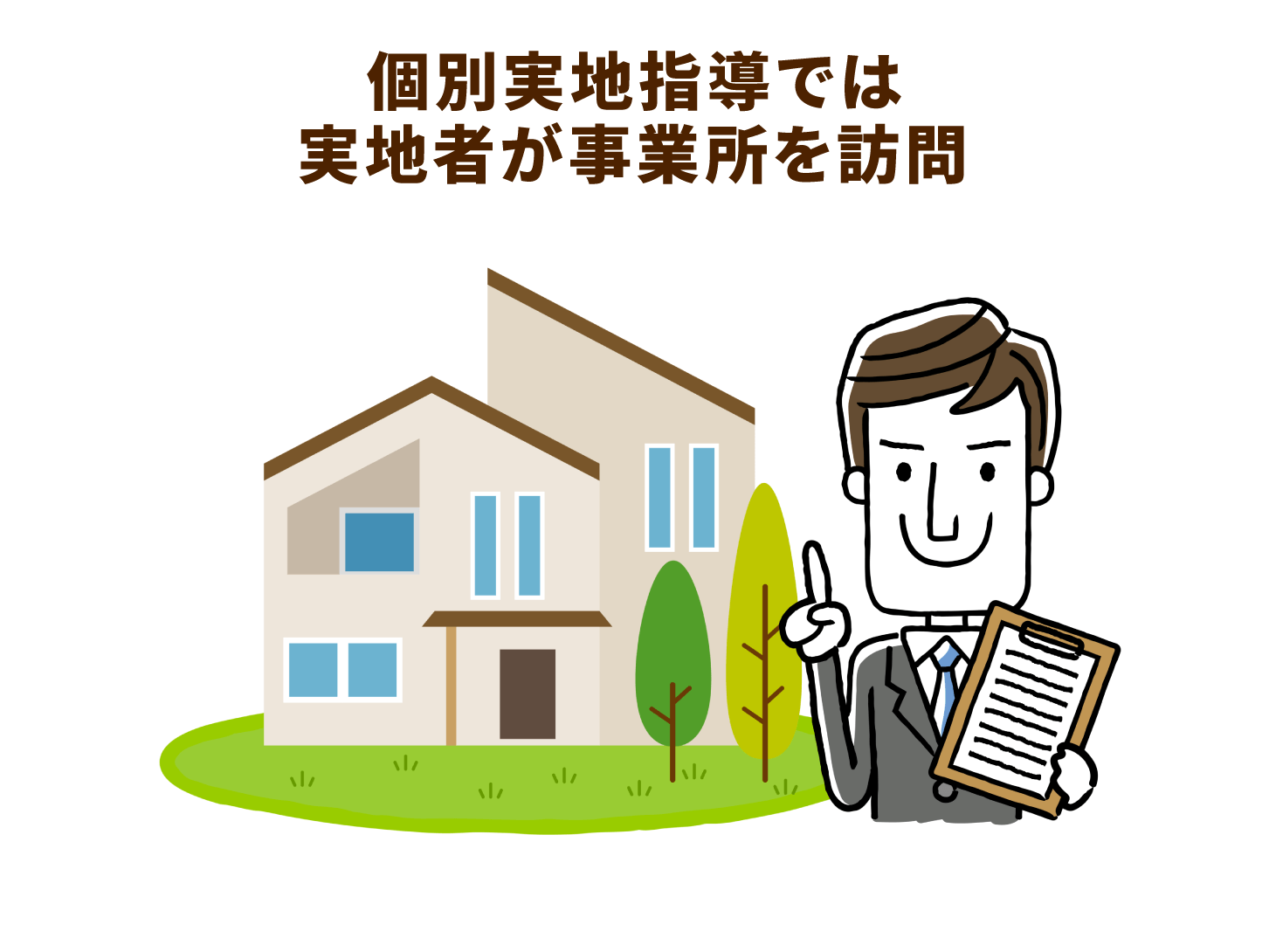 個別実地指導では実地指導者が事業所を訪問