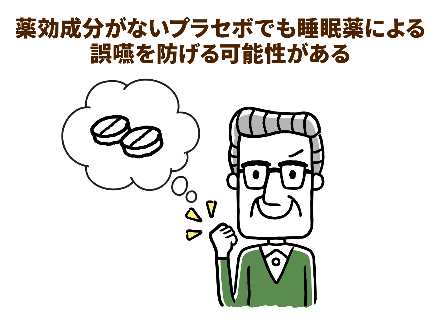 薬効成分がないプラセボでも睡眠薬による誤嚥を防げる可能性がある