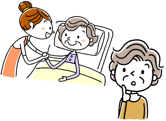 自分が介護されるようになったときのことを考える高齢の女性