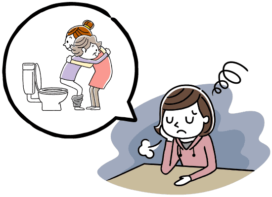 中高年の介護離職が多い日本の現状に悩む若い女性