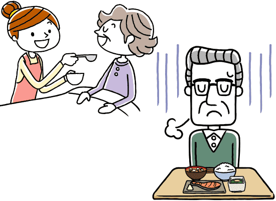 介護食には利用者それぞれの口腔状態に合わせた種類があるのイメージ