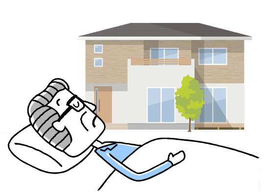 老人ホームで息を引きとった高齢の男性