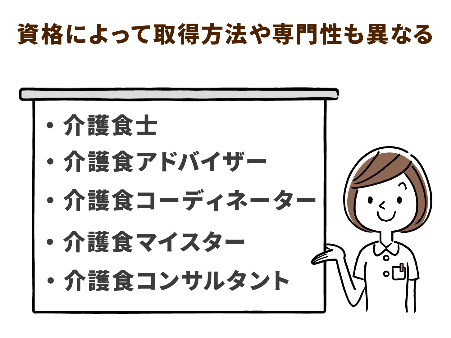 資格によって取得方法や専門性も異なる