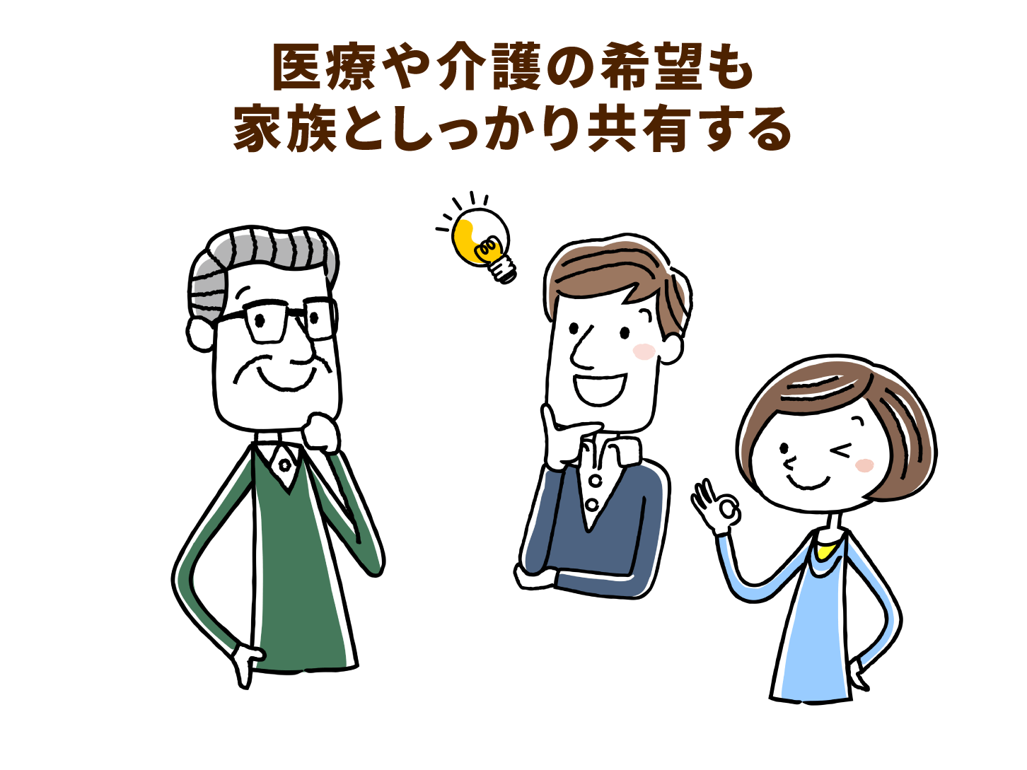 医療や介護の希望も家族としっかり共有する