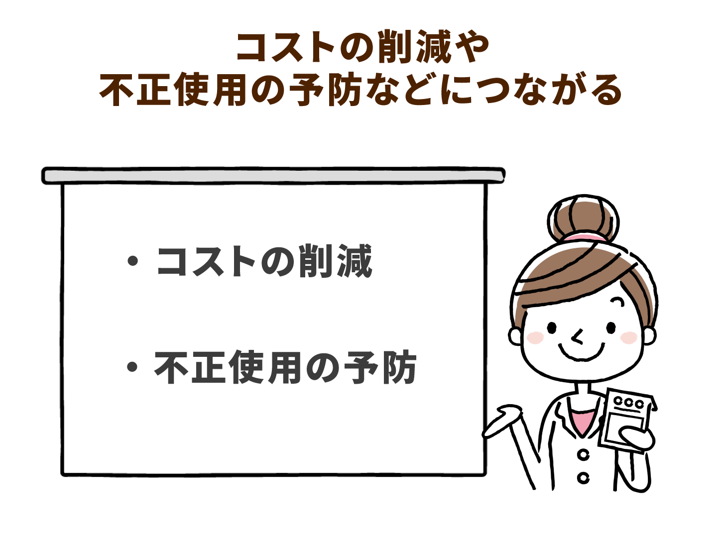 コスト削減や不正使用の予防などにつながる