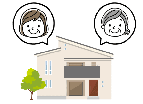 同じ家に住む二人の高齢女性