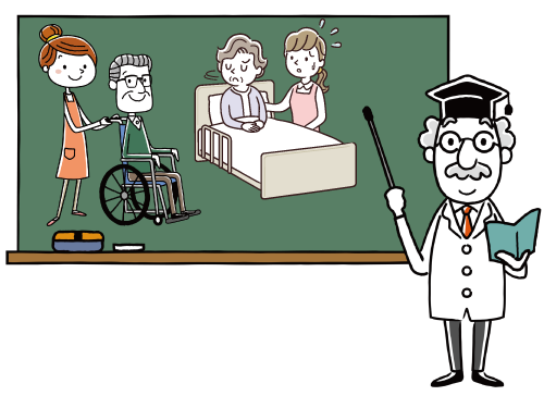 老人ホームの様子について解説している専門家