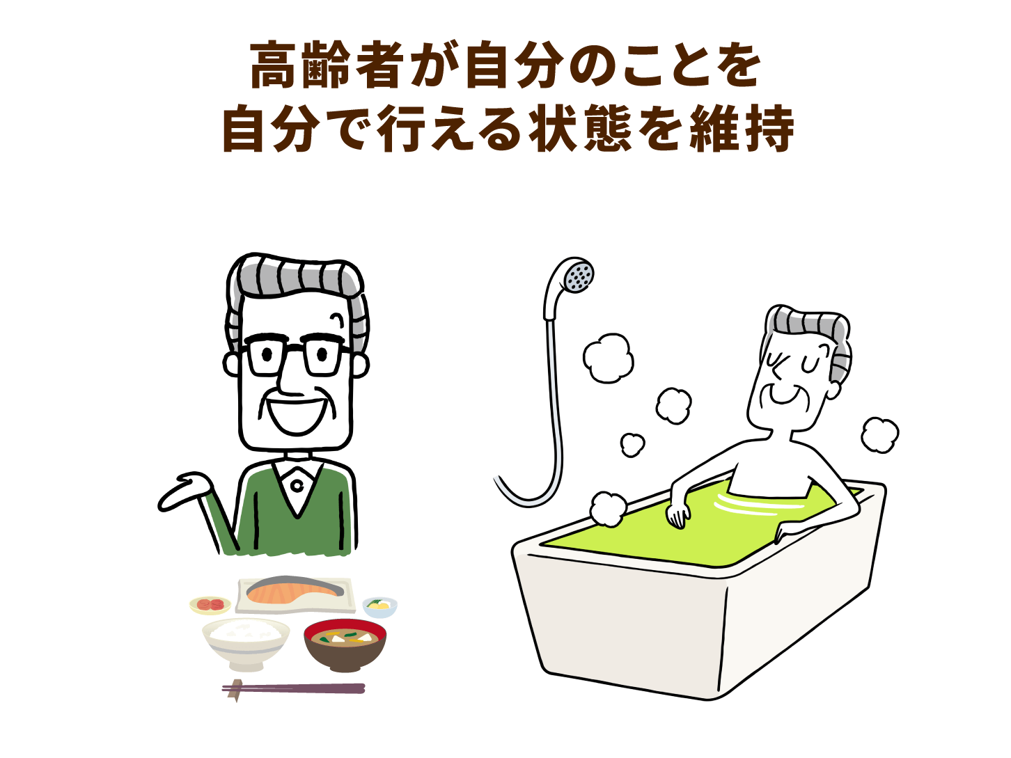 高齢者が自分のことを自分で行える状態を維持