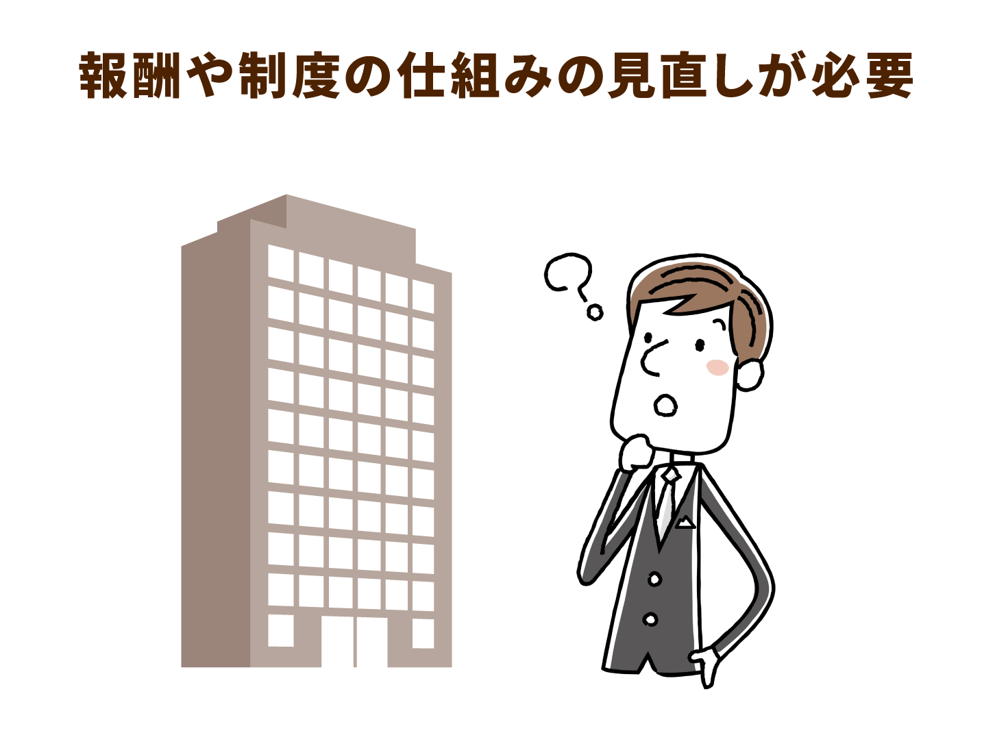 報酬や制度の仕組みの見直しが必要