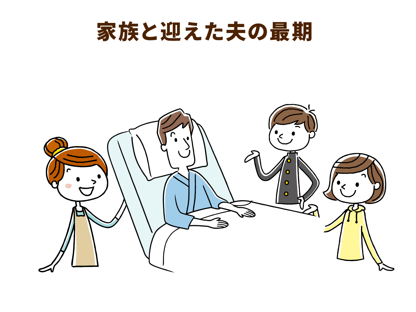 家族と迎えた夫の最期