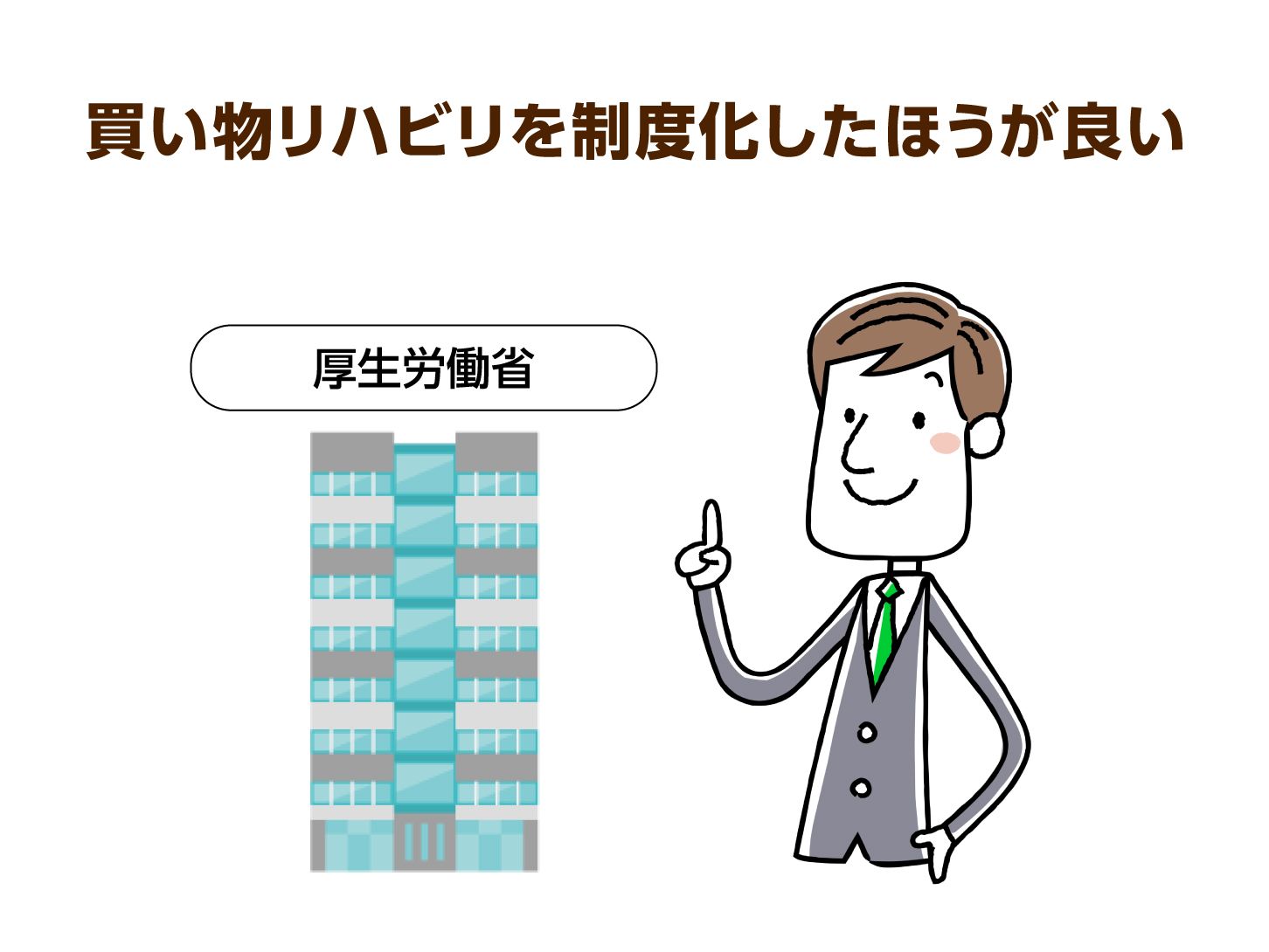 買い物リハビリを制度化したほうが良い