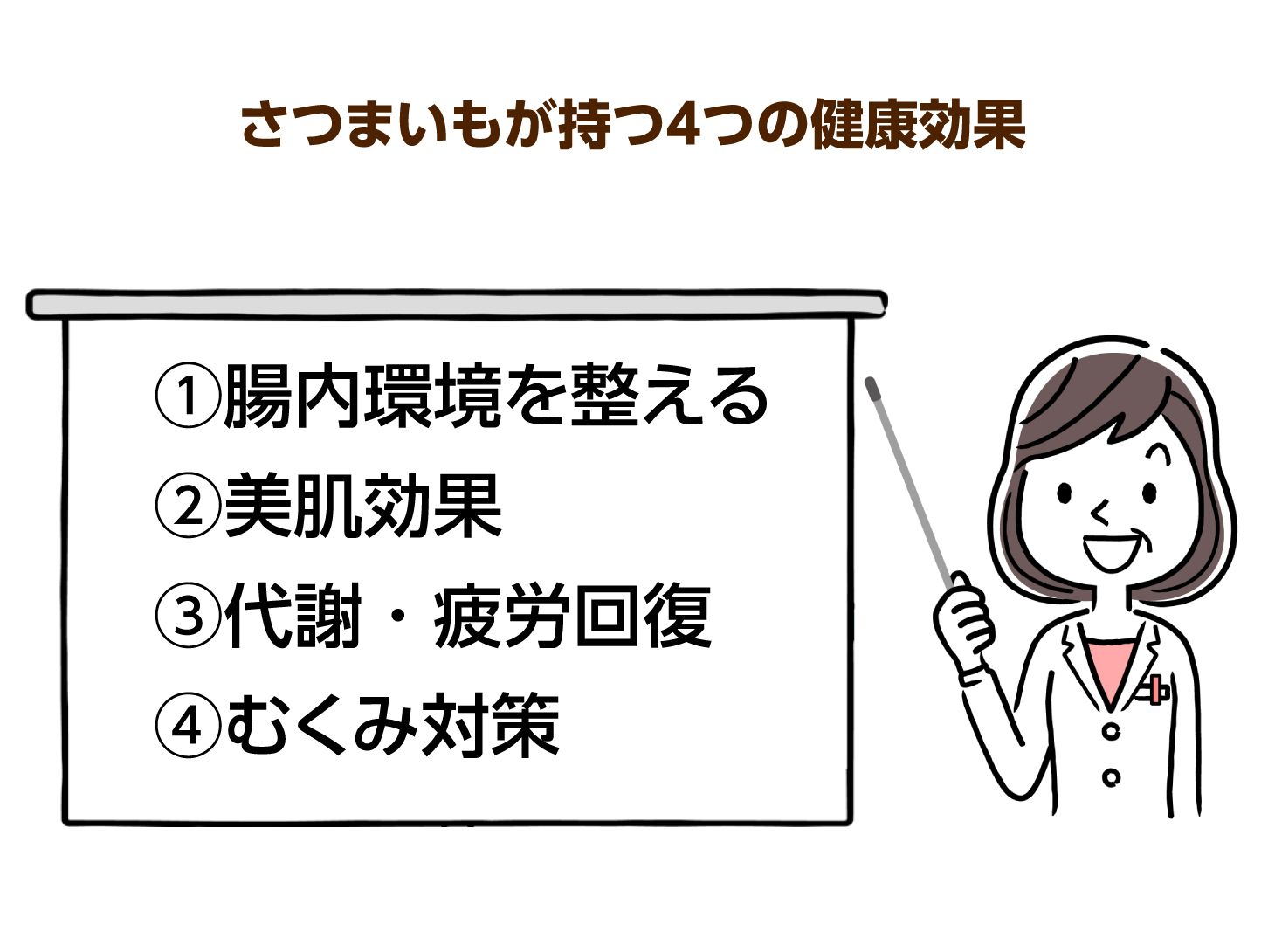 さつまいもが持つ４つの健康効果