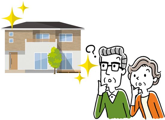 自宅に取り付けられたドアの取り換えをイメージしたイラスト