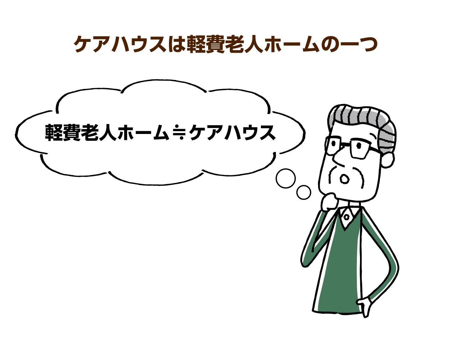 ケアハウスは軽費老人ホームの一つ