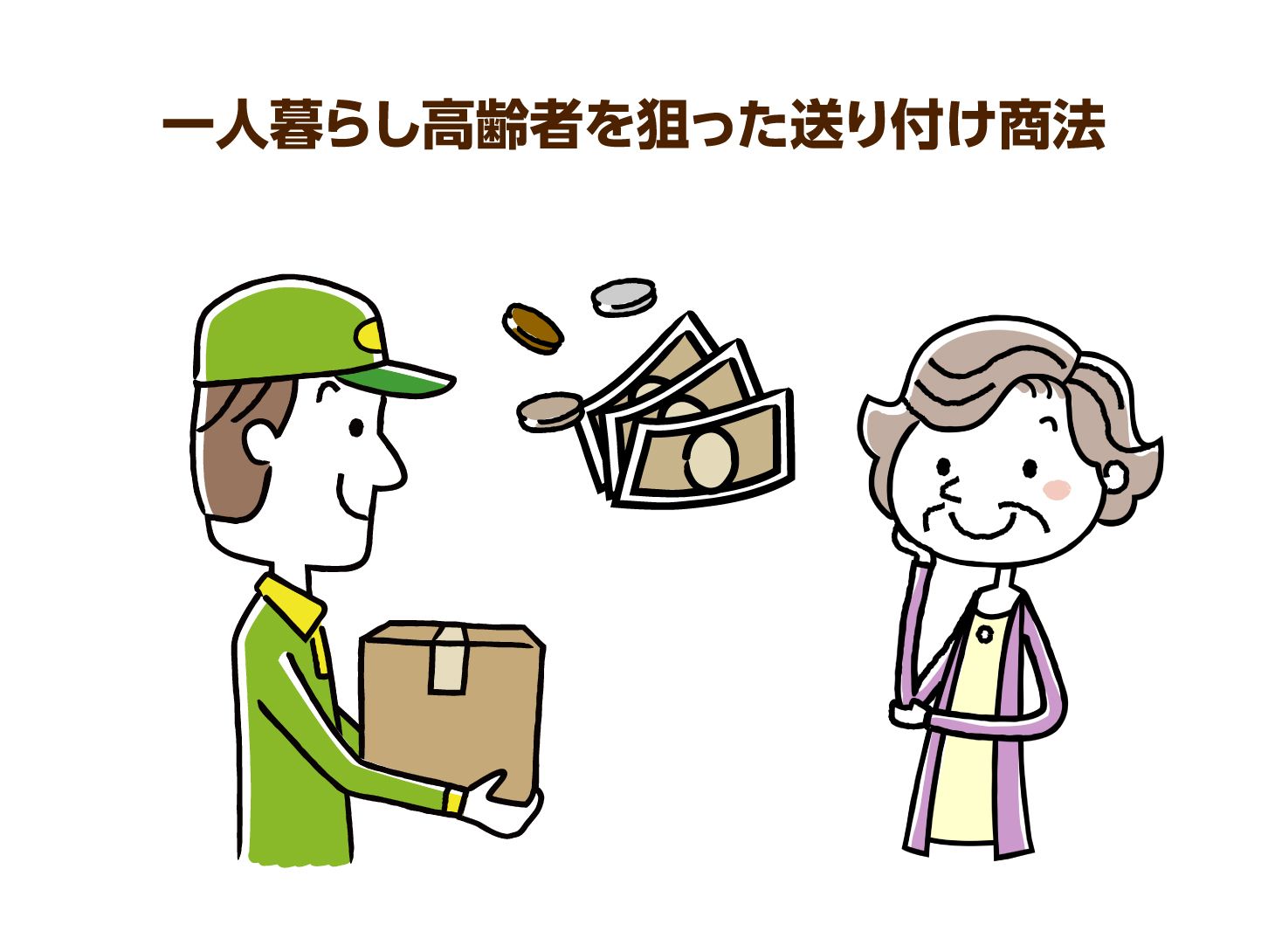 一人暮らし高齢者を狙った送り付け商法