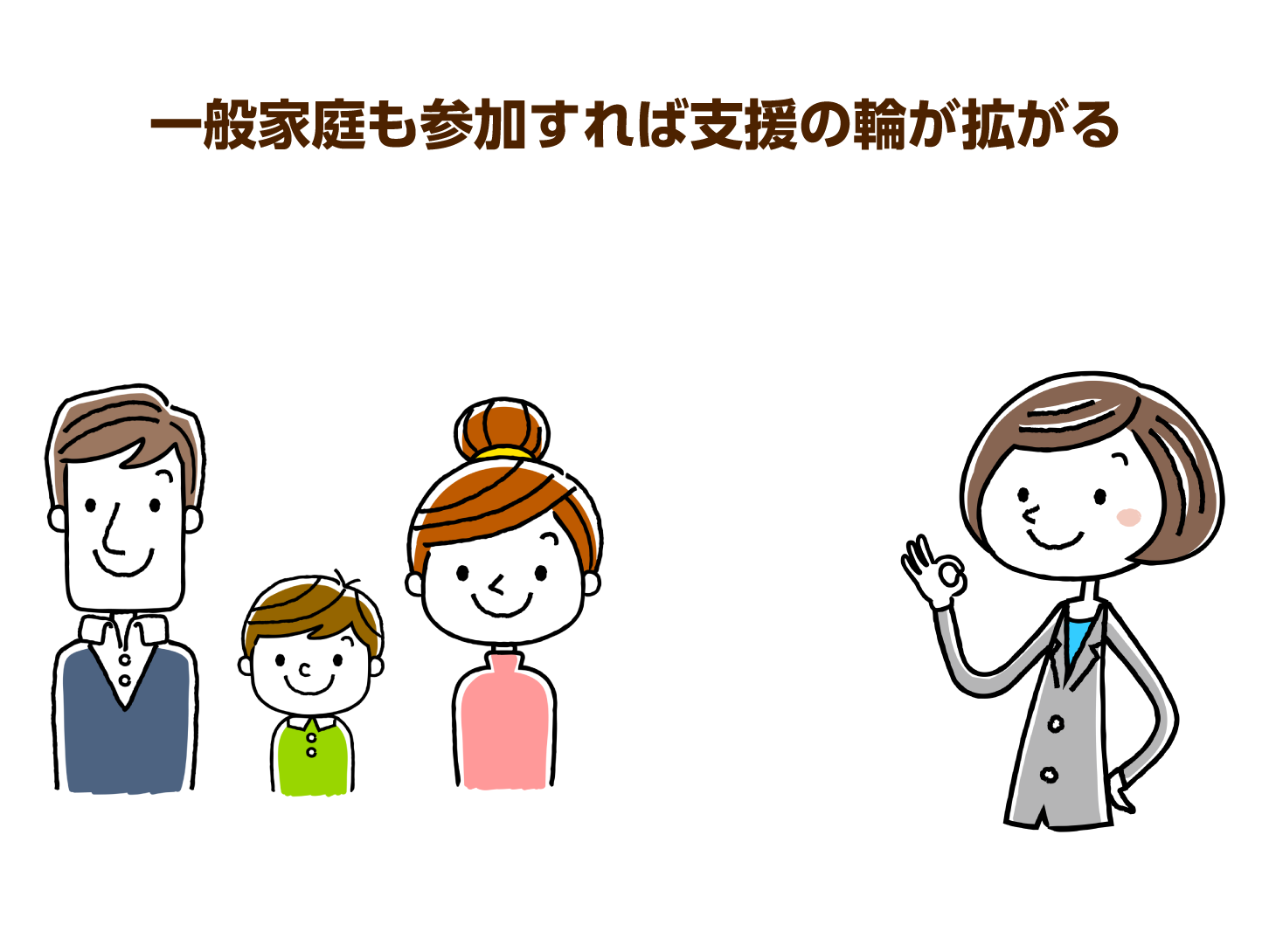一般家庭も参加すれば支援の輪が広がる