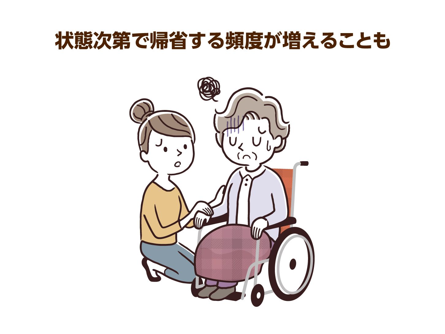 状態次第で帰省する頻度が増えることも