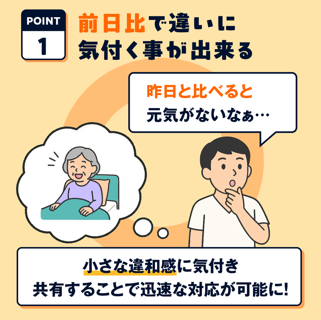 OK例:ちょっとした違和感もメモして報告