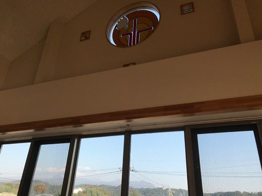 リビングダイニングから望む赤城山麓