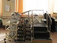 歩行補助具と階段